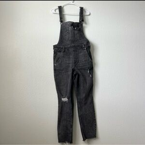 We The Free Dark Gray Denim Overalls Size 30
